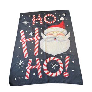 Toland Christmas Santa HO HO HO Flag 28 x 38 Outdoor Garden Yard Decor